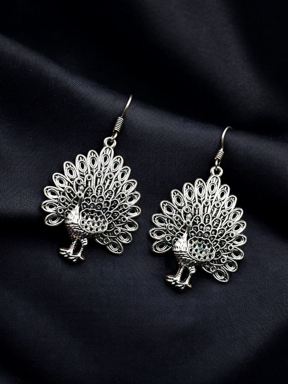 Best Peacock Hook Earrings in German Silver
