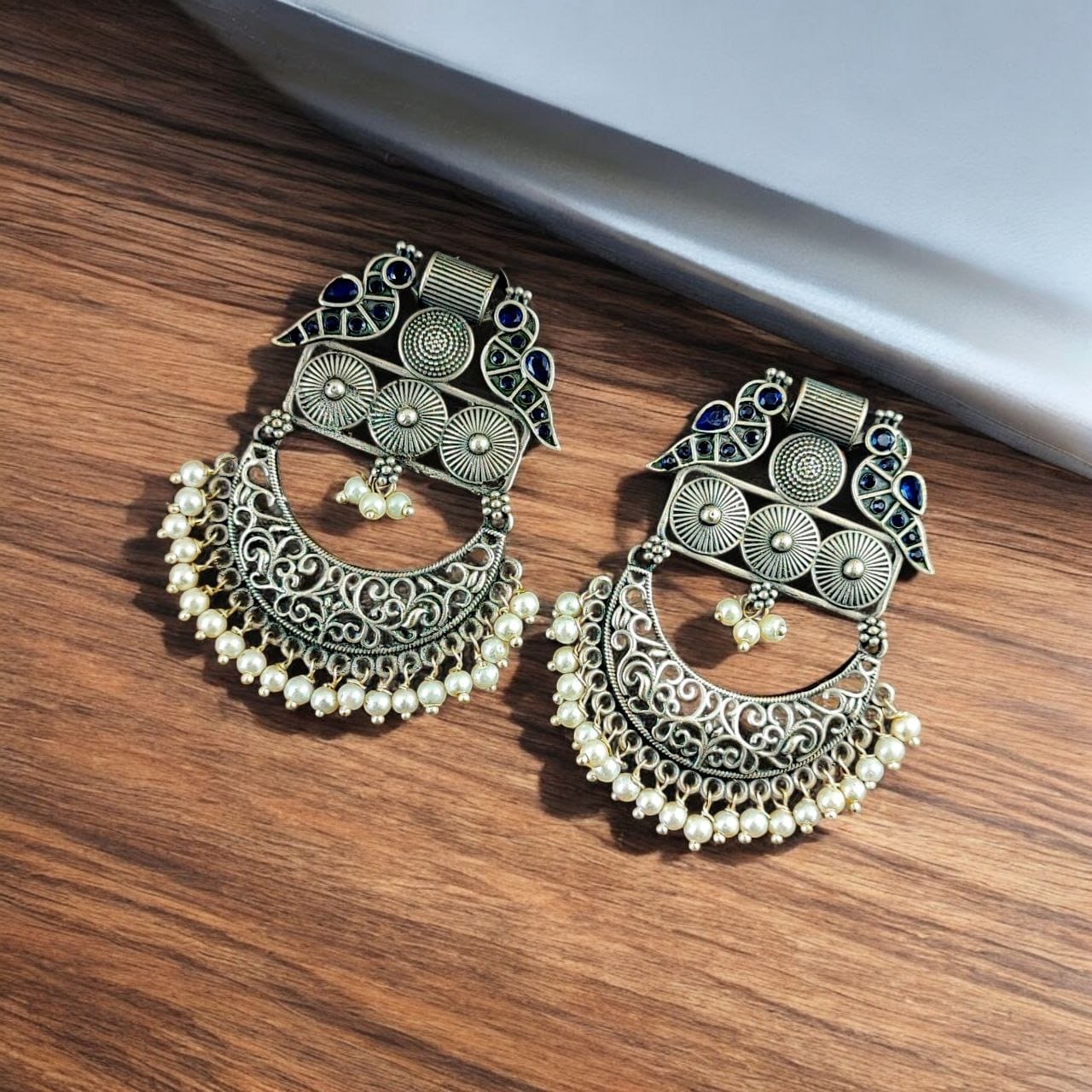 Traditional Bird Style Earrings | Buy Stone Work Dangler Stud Jewelry