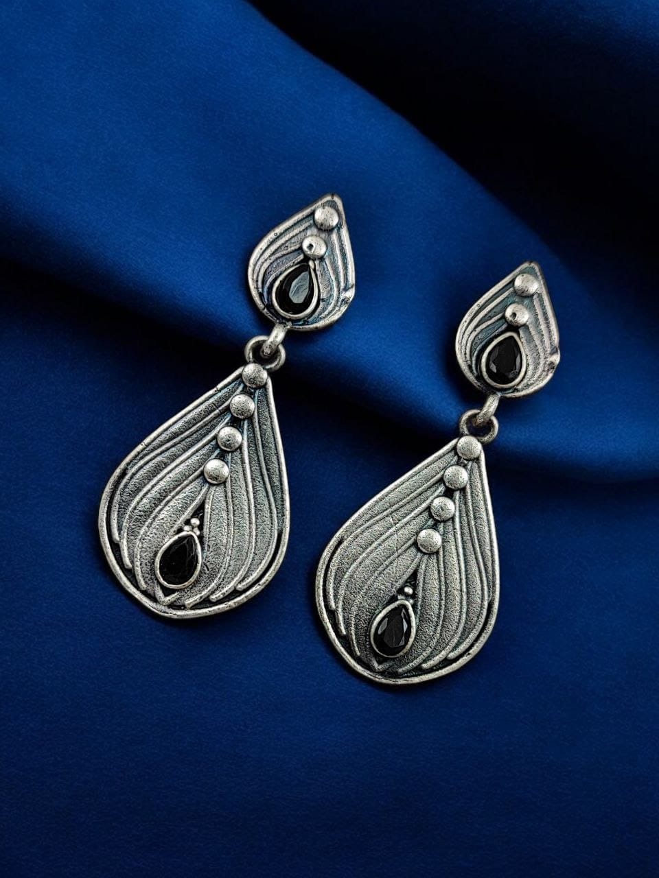 Oxidised Casual Earrings | Best Silver Replica Jewelry | Light Weight Studs
