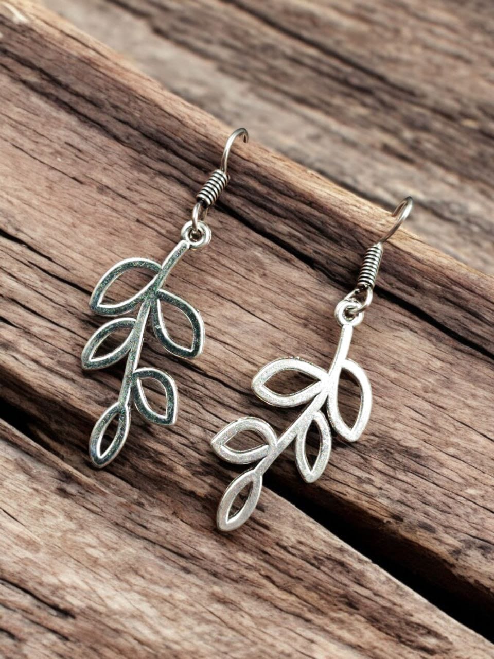 Casual Oxidised Leaf Style Earrings