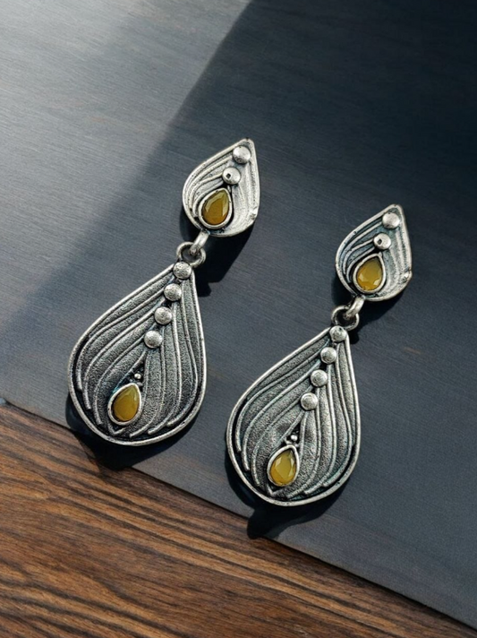 Oxidised Casual Earrings | Best Silver Replica Jewelry | Light Weight Studs