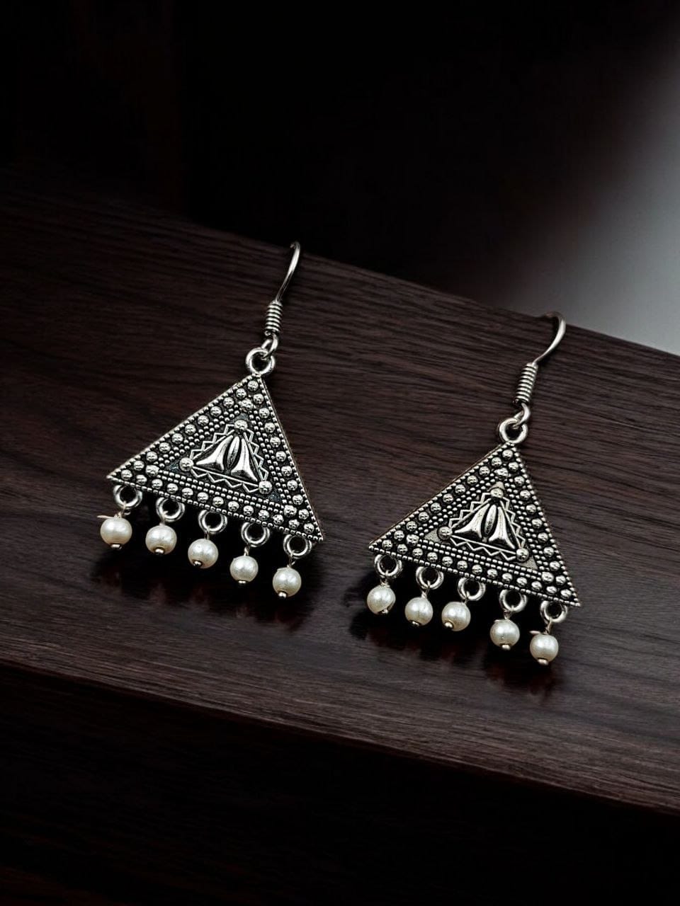 Oxidised Casual Wear Earrings | Light Weight German Silver Earrings